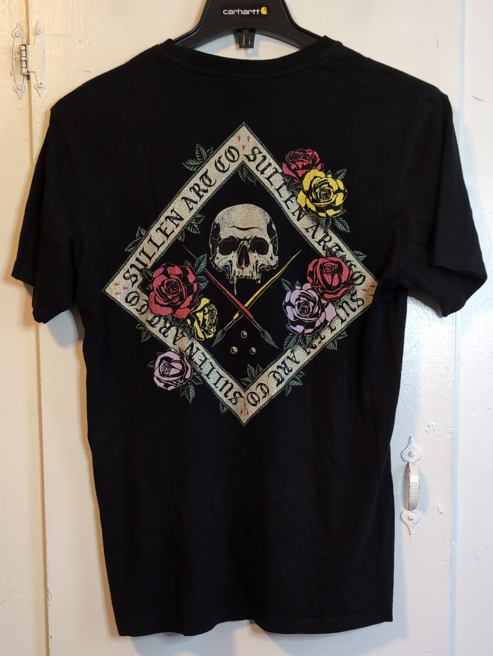 Sullen Art Co. Floral Skull Tee mens medium